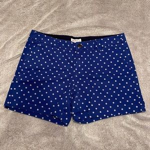 Merona polka-dotted blue shorts, size 6